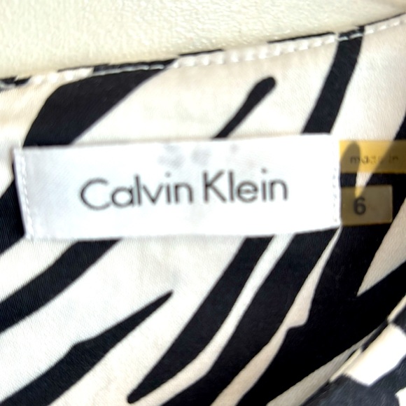 Calvin Klein - Zebra Print Sleeveless Sheath Dress - Picture 3 of 7